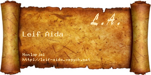 Leif Aida névjegykártya